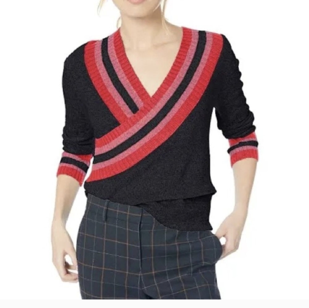 C/MEO Collective  Faux Wrap Sweater Sz.S W